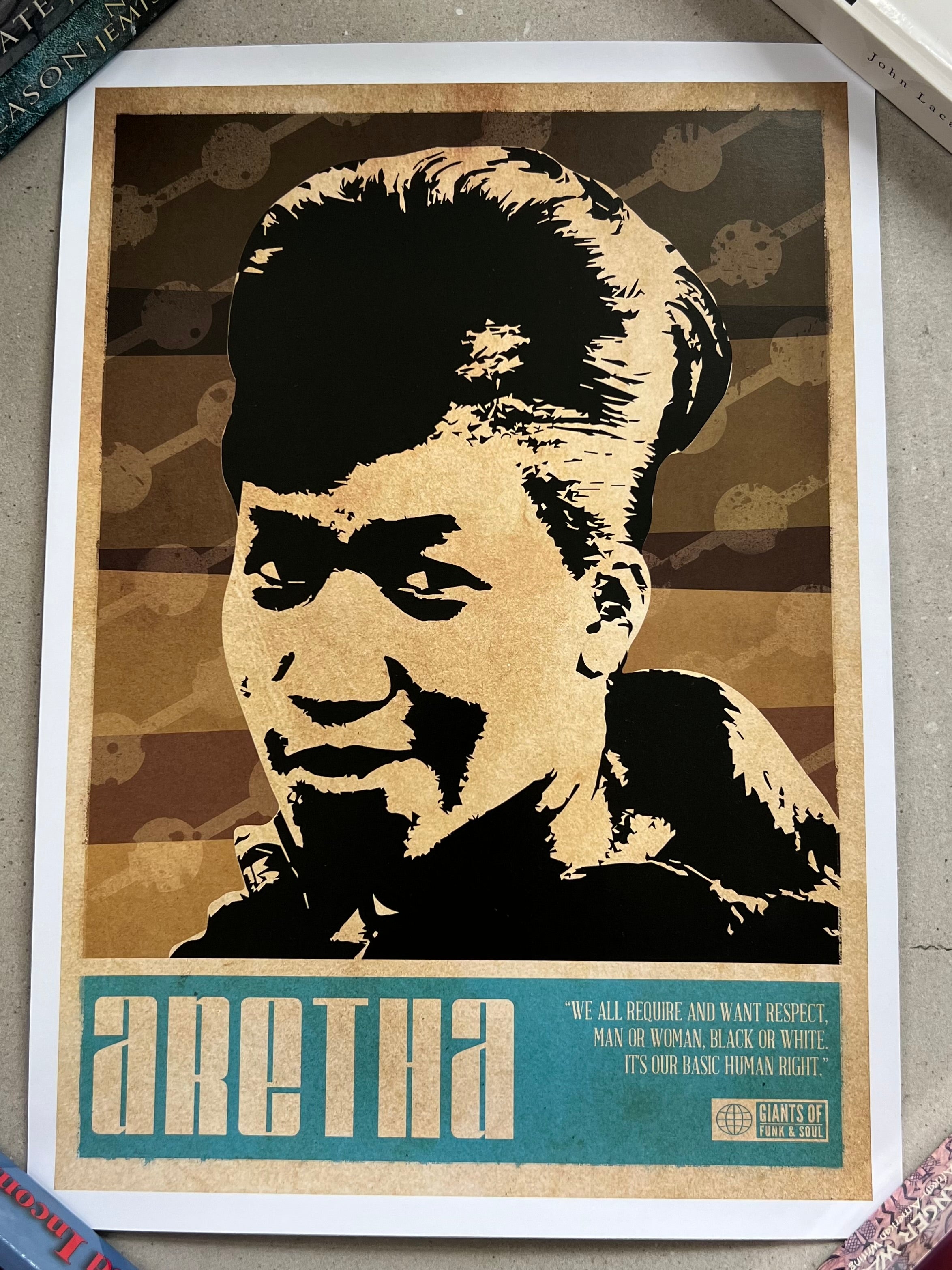 Set of Seven 17.5” x 12.5” Funk Soul Music Art Posters