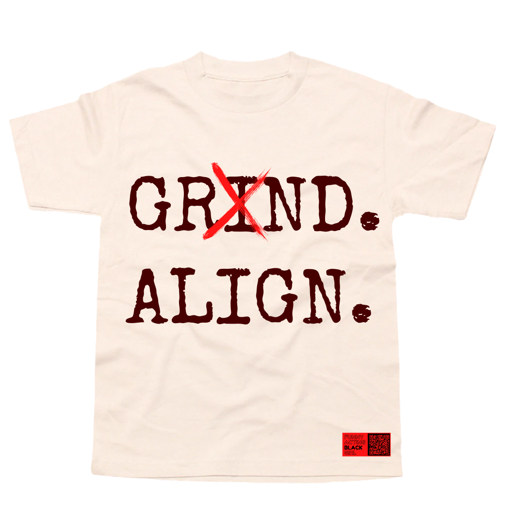 Align. Don't Grind. : Short Sleeve T-Shirt (Cream)