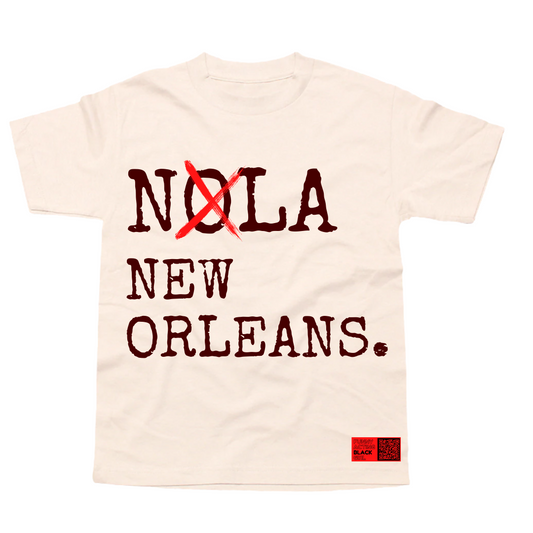 New Orleans. Not NOLA : Short Sleeve T-Shirt (Cream)