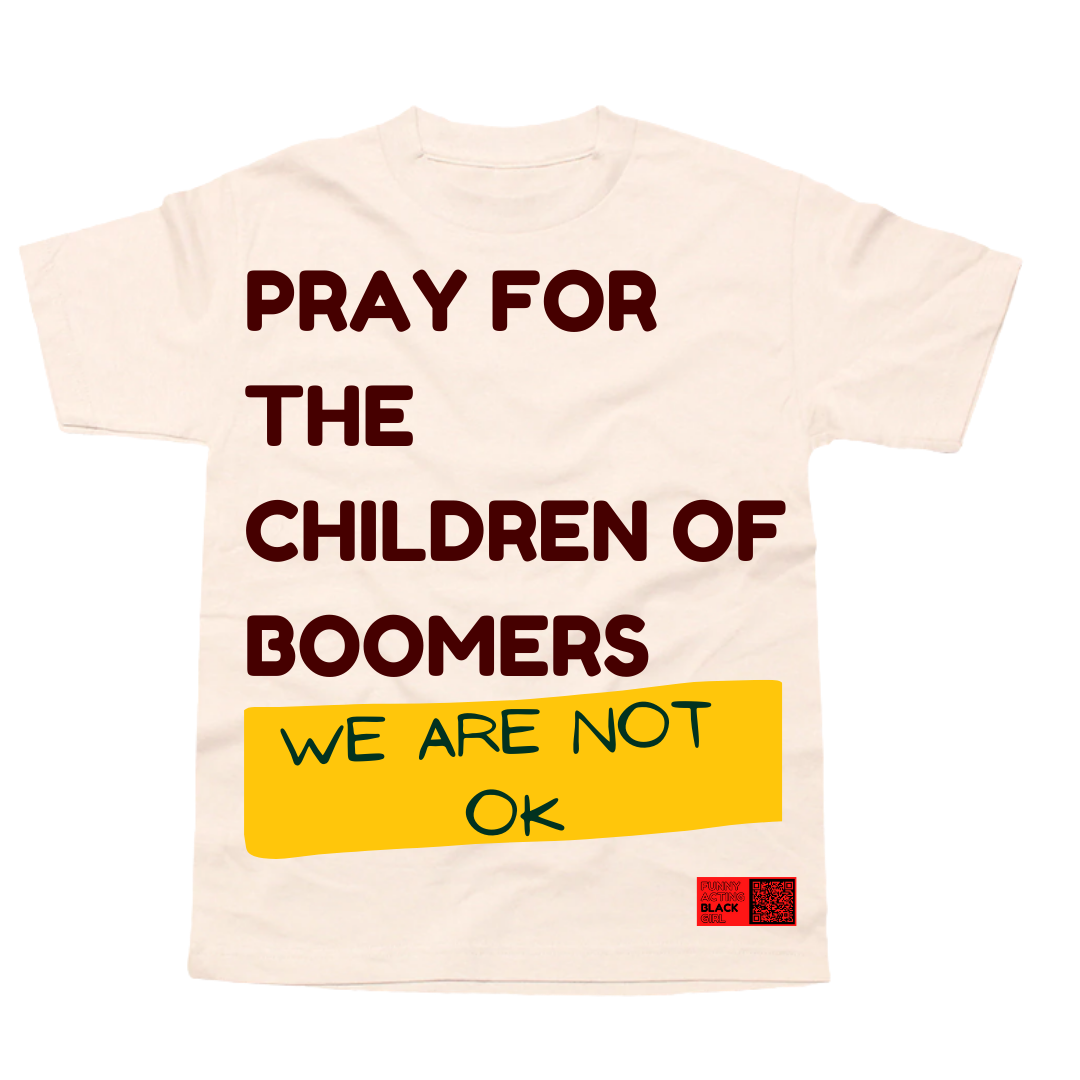Pray For The Children Of Boomers : Short Sleeve T-Shirt (Cream)