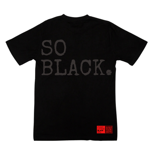 So Black : Short Sleeve T-Shirt (Black on Black)