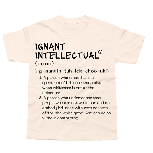 Ignant Intellectual Defined : Short Sleeve T-Shirt (Cream)